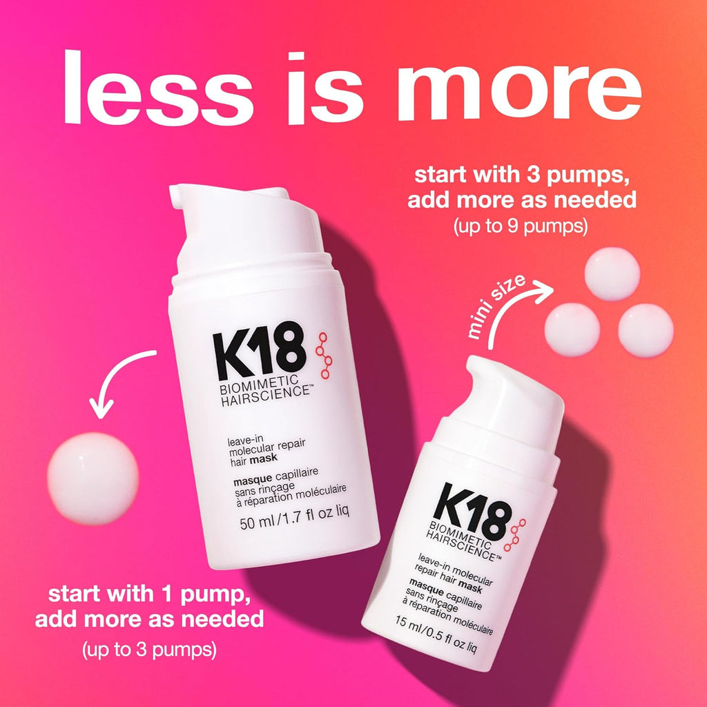 K18 Leave-In Repair Hair Mask Treatment to Repair Dry or Damaged Hair